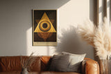 Paul Sinus Wandbild in 40x60cm The Golden Alignment Abstrakte Geometrie in Gold und Braun mit harmonischer Symmetrie und meditativer Tiefe