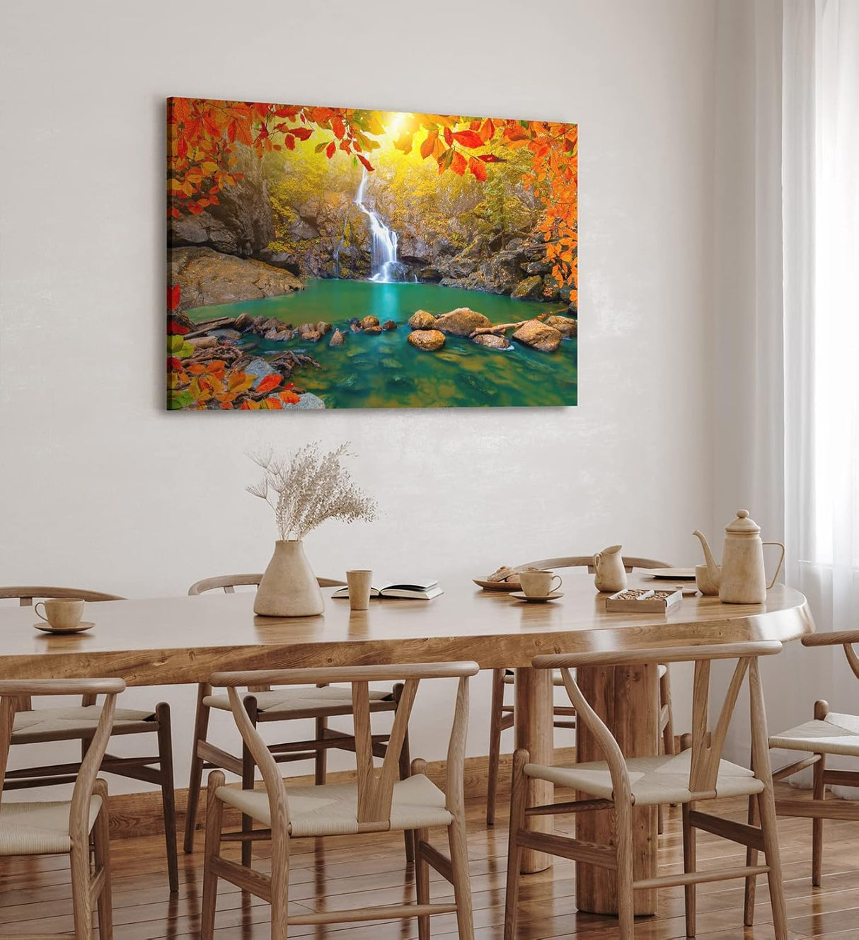 Paul Sinus Wandbild 120x80cm Wasserfall im Dschungel Natur Bach Tropisch