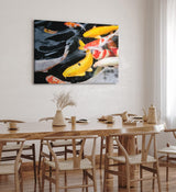 Paul Sinus Wandbild 120x80cm Koi Koiteich Zuchtkarpfen Farbenfroh Fische Teich