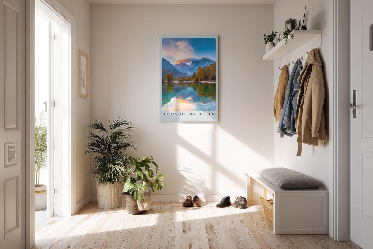 Paul Sinus Kunstdruck 40x60cm Julian Alps Reflection mit Berglandschaft und Spiegelung im See