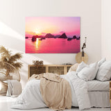 Paul Sinus Wandbild 120x80cm Thailand Inseln Sonnenuntergang Schiffe Boote Meer