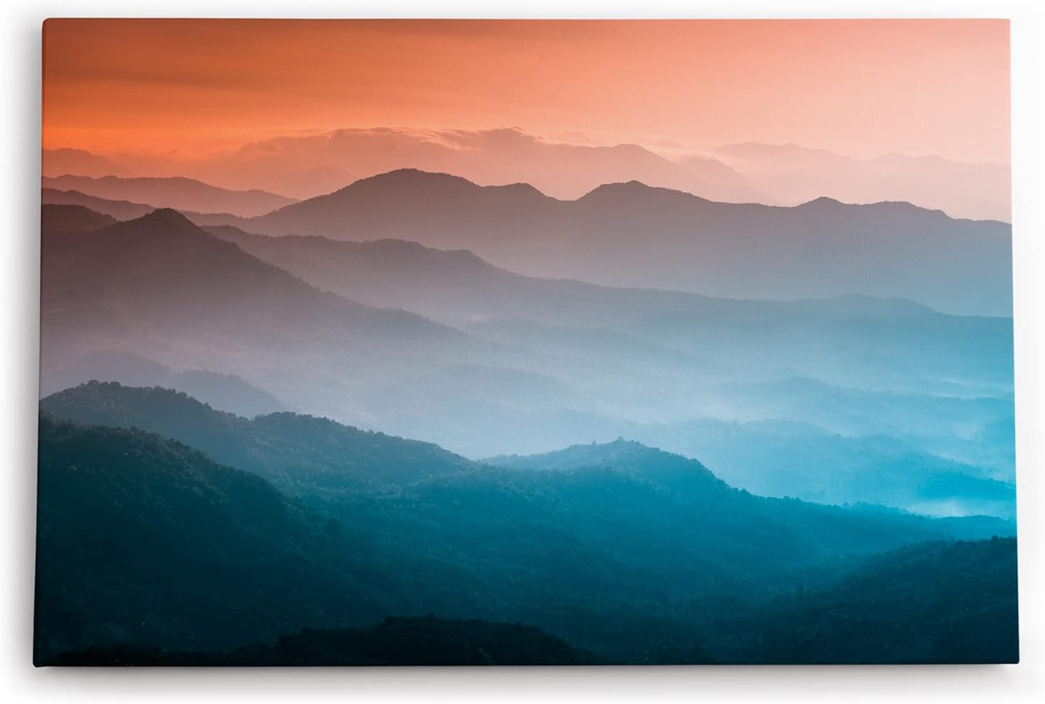 Paul Sinus Wandbild 120x80cm Berge Gebirge Bergkette Himmel Wolken