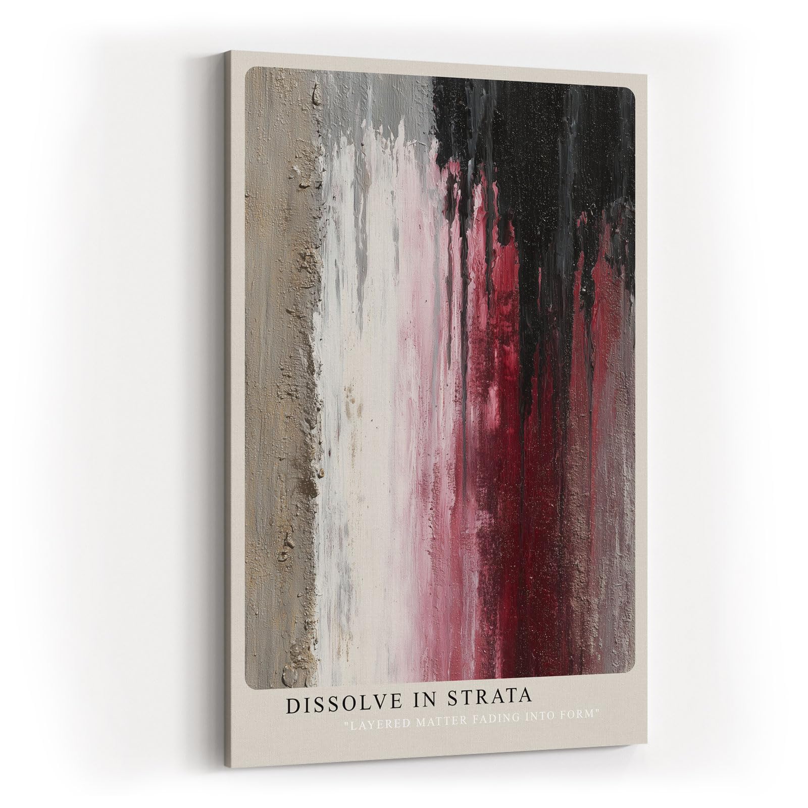 Paul Sinus Wandbild in 40x60cm Dissolve in Strata – Abstraktes Kunstwerk mit vertikalen Farbverläufen und grober Oberflächenstruktur