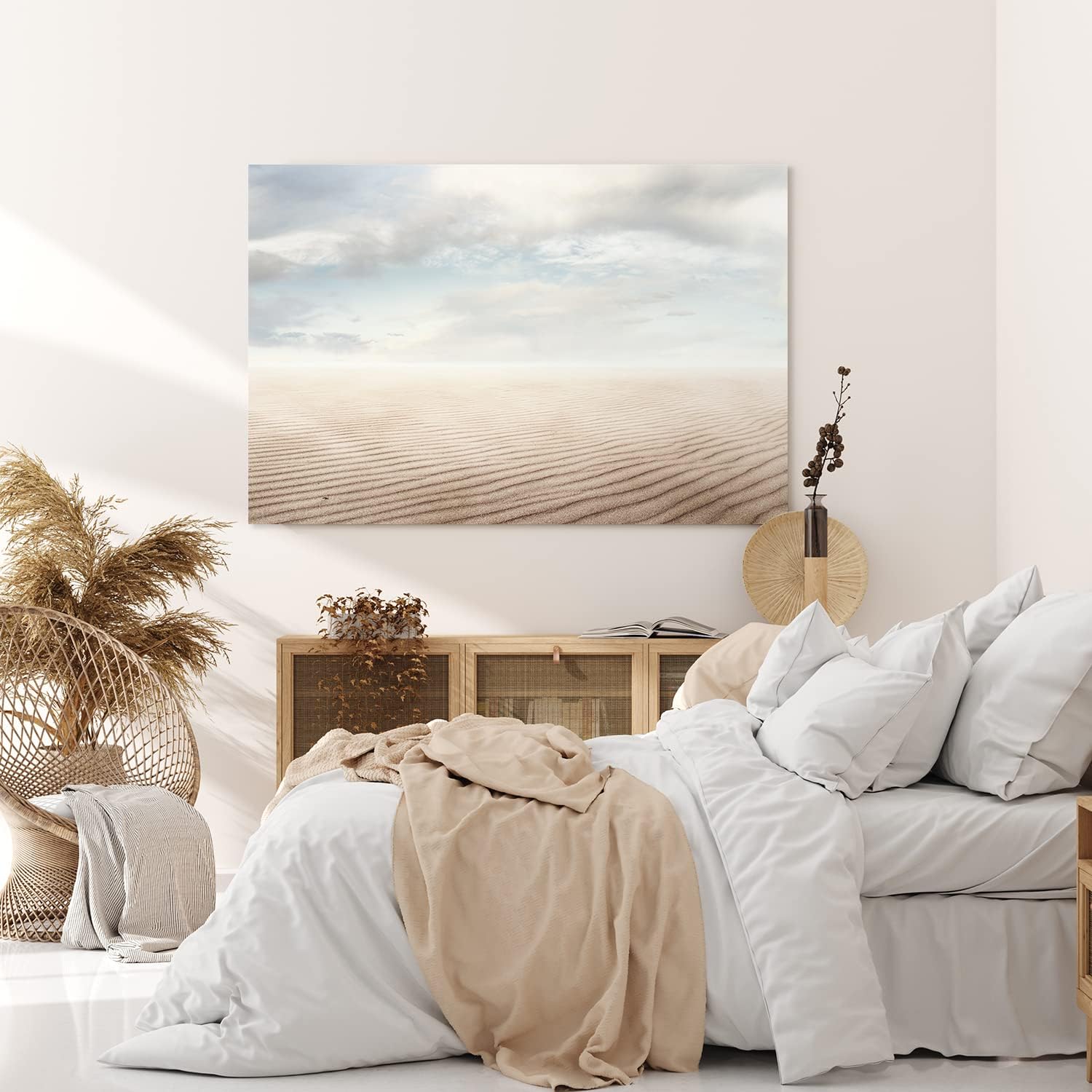 Paul Sinus Wandbild 120x80cm Wüste Sandwüste Horizont Sand Himmel Erde