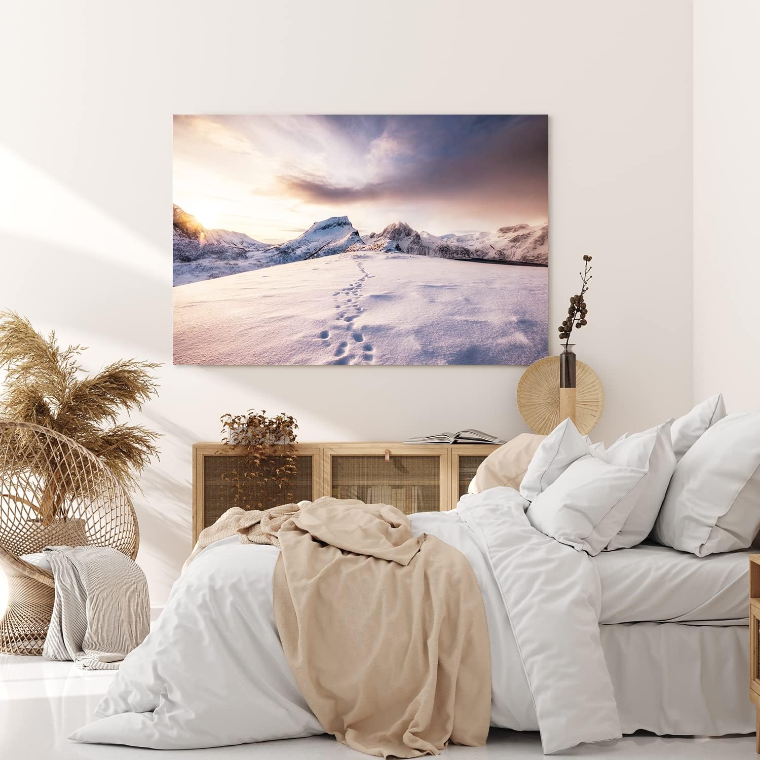 Paul Sinus Wandbild 120x80cm Berggipfel Schneegipfel Schnee Berge Gebirge