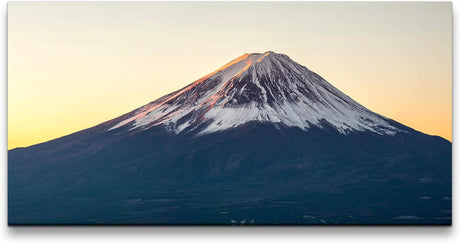 Gebirges Landschaft ca. 130x70cm Wandbild inklusive Schattenfugenrahmen schwarz - Panorama Leinwand Bild XXL Format Wandbilder Wohnzimmer Wohnung Deko Kunstdrucke