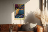 Paul Sinus Wandbild in 40x60cm Gilded Guardian Detailreiches Vogelportrait mit goldenen Akzenten