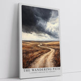 Paul Sinus Leinwandbild 40x60cm The Wandering Path – Malerischer Weg durch weite Landschaft unter dramatischem Himmel