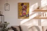 Paul Sinus Wandbild in 40x60cm The Golden Sorrow – ausdrucksstarkes Kunstmotiv im goldenen Mosaikstil für elegante Raumgestaltung
