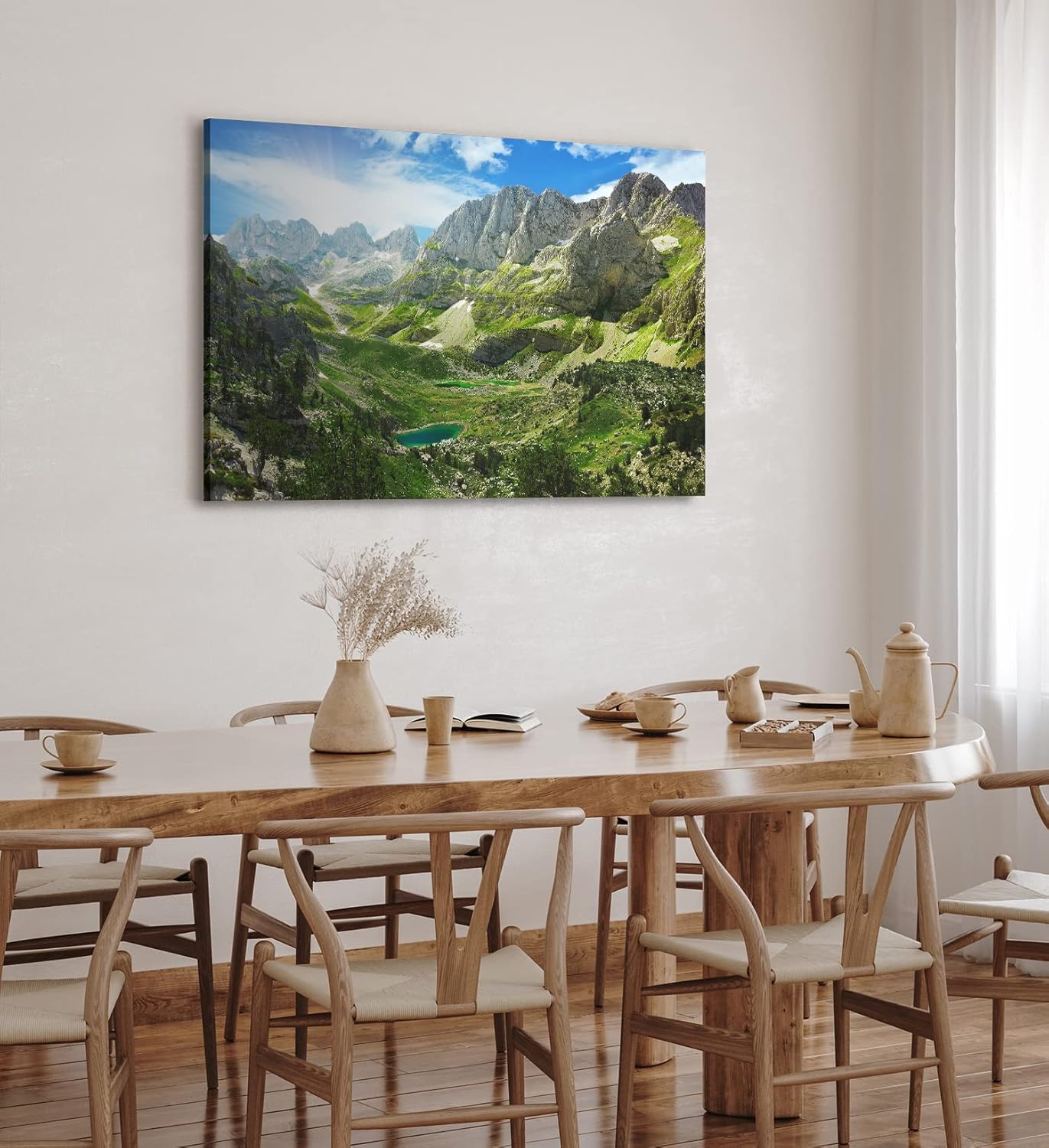 Paul Sinus Wandbild 120x80cm Albanische Alpen Prokletije Gebirge Berge Natur Sonnenschein