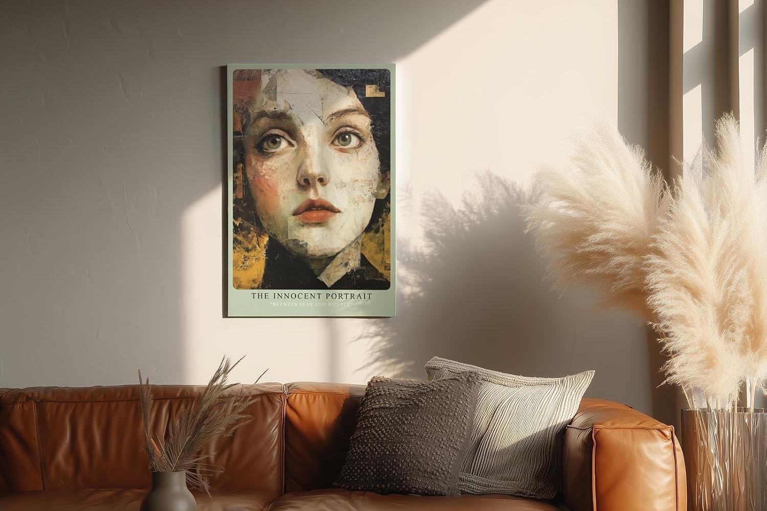 Paul Sinus Wandbild in 40x60cm modernes Frauenporträt in Collagenoptik – facettenreiche Kunst für zeitgemäße Wohnund Arbeitsräume