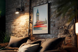 Paul Sinus Kunstdruck 40x60cm London England mit Big Ben und Lichtern moderner Fahrzeuge