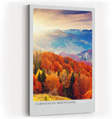 Paul Sinus Kunstdruck 40x60cm Carpathian Mountains im Herbst – Farbenprächtige Waldlandschaft aus Rumänien