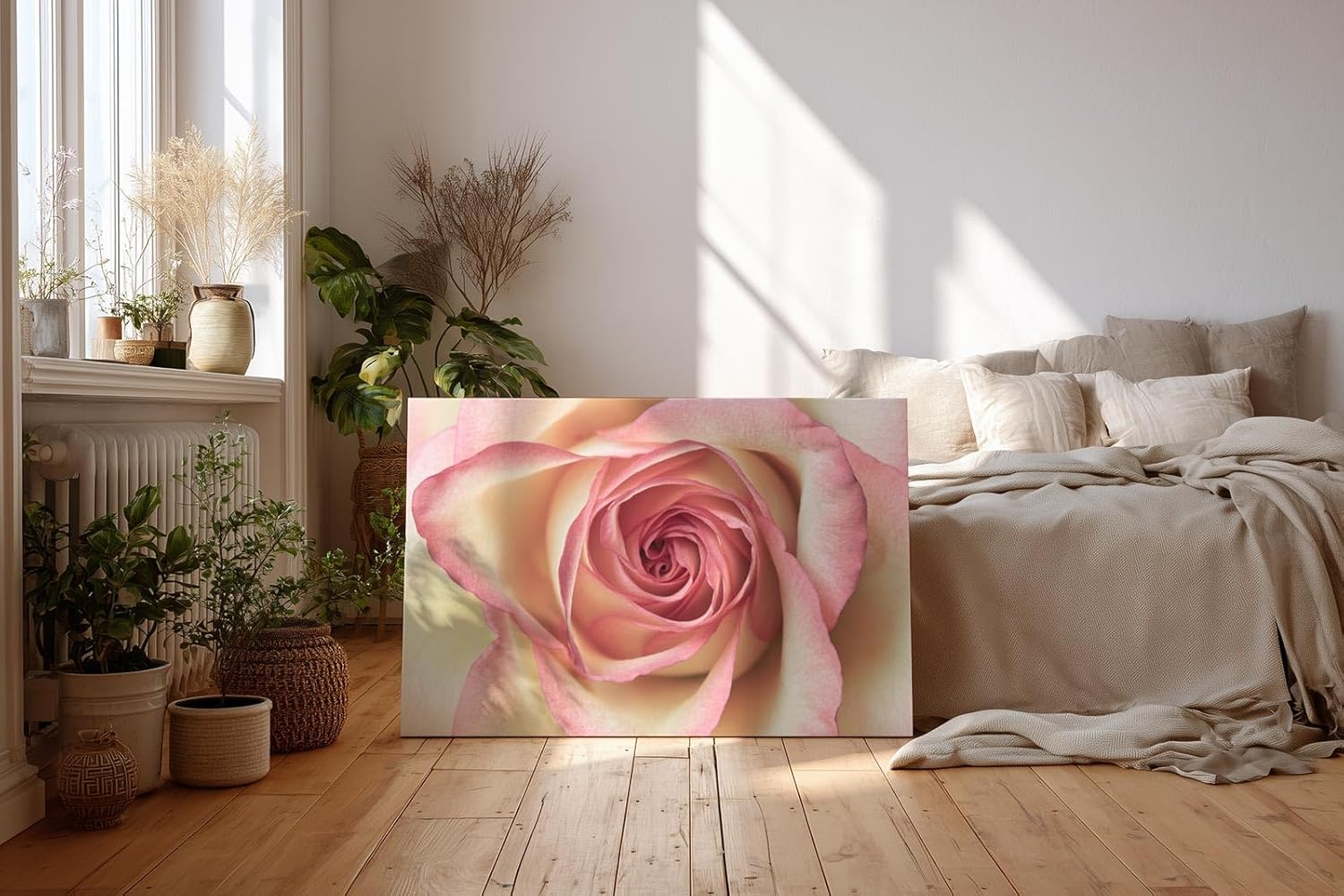 Sinus Art Wandbild 120x80cm Ästhetisches Rosenmotiv mit romantischer Ausstrahlung und Tiefe