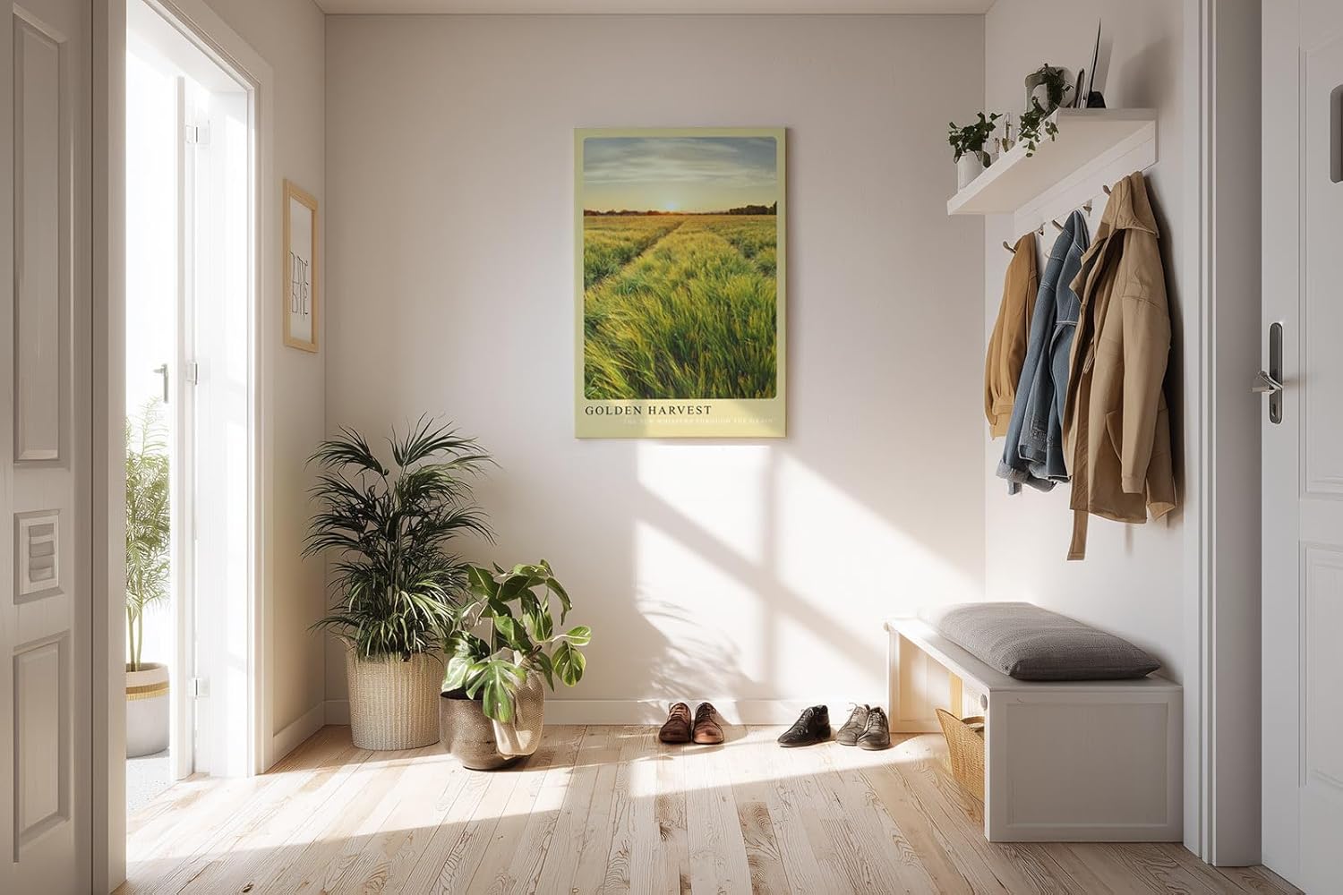 Paul Sinus Kunstdruck 40x60cm Feld Sonnenuntergang Natur Landschaft Getreide Golden Harvest