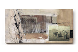 Sinus Art Wandbild 120x80cm Historische Fotos kombiniert mit abstrakten Formen in Beige und Braun