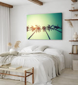 Wandbild 120x80cm Palmen Süden Sonnenschein Sommer Himmel Kunstvoll