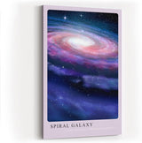 Paul Sinus Kunstdruck 40x60cm Spiral Galaxy – Kosmische Schönheit in lila und blau