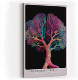 Paul Sinus Wandbild in 40x60cm The Thinking Tree – farbintensiver Baum mit neuronaler Struktur, moderne Naturund Gedankenmetapher