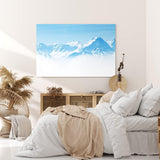 Paul Sinus Wandbild 120x80cm Berge Schneegipfel Alpen Blau Weiß Natur