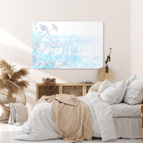 Paul Sinus Wandbild 120x80cm Winter Schnee Schneeflocken Weiß Blau Hellblau