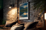 Paul Sinus Kunstdruck 40x60cm Strbske Pleso Slowakei mit Bergsee und Hotel im Licht der Abendwolken