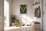 Paul Sinus Kunstdruck 40x60cm Golden Lines – Art-Déco-Design mit goldener Struktur auf Schwarz
