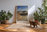 Paul Sinus Kunstdruck 40x60cm Sahara Desert Africa – Endlose Sanddünen im goldenen Licht mit weichem Schattenspiel