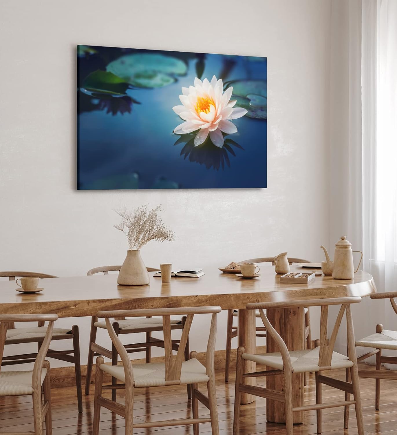 Paul Sinus Wandbild 120x80cm Lotosblume Blume Blüte Kunstvoll Lotos Rosa Wasserblumen