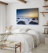 Paul Sinus Wandbild 120x80cm Ozean Meer Sonnenuntergang Felsen Atlantik Horizont