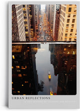 Paul Sinus Leinwandbild 80x120cm Urban Reflections Leinwandbild faszinierende Stadtansicht mit Spiegelung in moderner Architektur