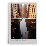 Paul Sinus Leinwandbild 80x120cm Urban Reflections Leinwandbild faszinierende Stadtansicht mit Spiegelung in moderner Architektur