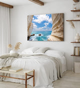 Paul Sinus Wandbild 120x80cm Rosch Hanikra Grotten Israel Meer Sonnenschein Horizont