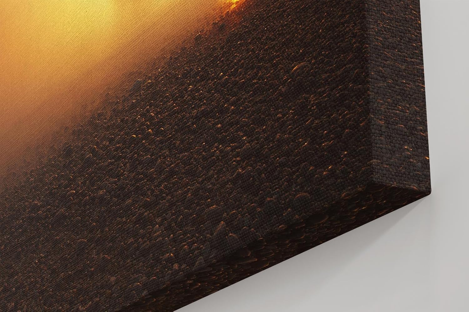 Sinus Art Wandbild 120x80cm Ruhiger Küstenstreifen im goldenen Abendlicht – meditativ, weit und beruhigend