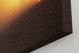 Sinus Art Wandbild 120x80cm Ruhiger Küstenstreifen im goldenen Abendlicht – meditativ, weit und beruhigend