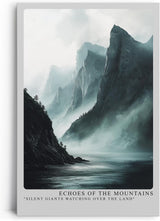 Paul Sinus Leinwandbild 40x60cm Monumentale Bergwelt – Dramatische Felslandschaft im Nebel mit mystischer Atmosphäre und kraftvoller Naturdarstellung