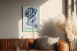Paul Sinus Wandbild in 40x60cm The Blue Fins – kunstvoller Fisch in filigraner Blau-Weiß-Porzellanoptik für elegante Raumgestaltung