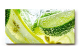 Sinus Art Wandbild 120x80cm Sprudelnde Zitrusfrüchte in lebendigen Farben mit erfrischender Bildwirkung