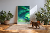 Paul Sinus Kunstdruck 40x60cm Aurora Borealis über Norwegen – Farben der Nacht am Himmel eingefangen