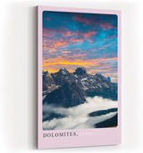 Paul Sinus Kunstdruck 40x60cm Dolomites Italy Alpen Sonnenaufgang Wolken Himmel Bergmassiv Panorama