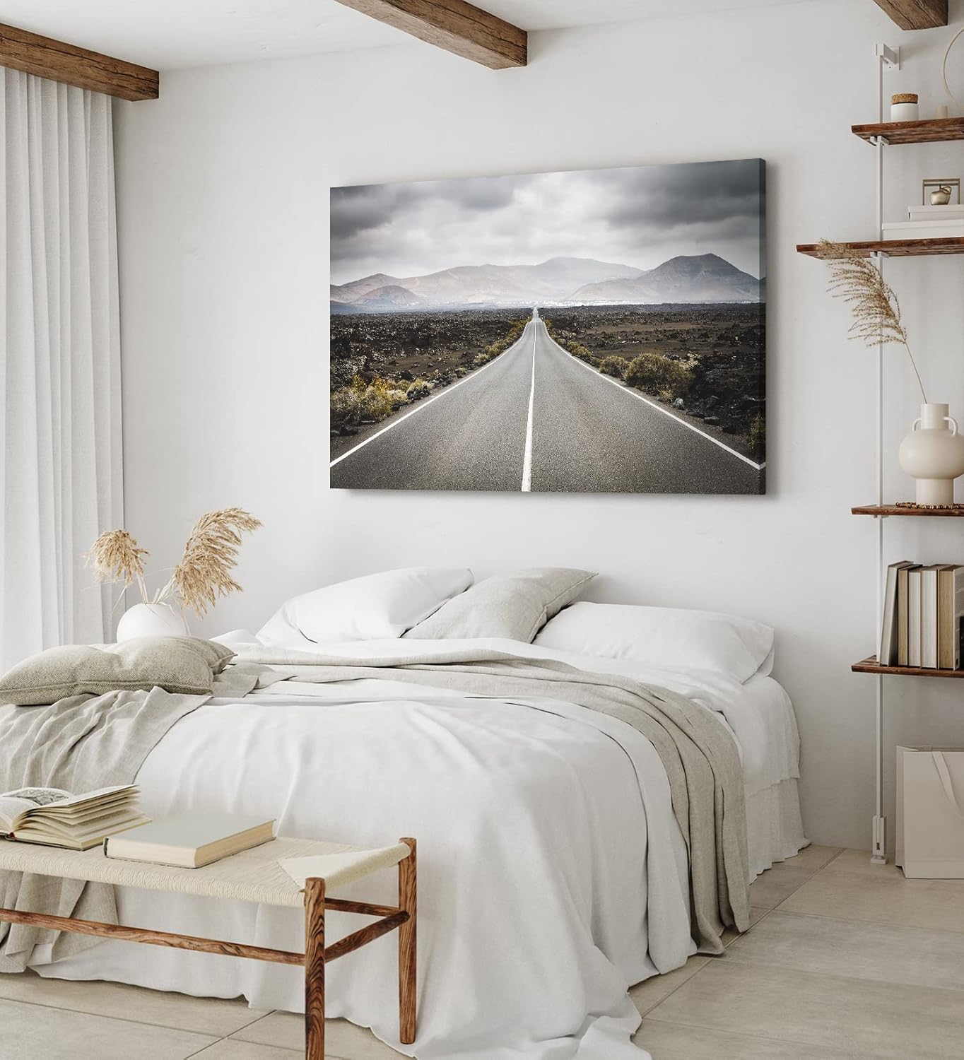 Paul Sinus Wandbild 120x80cm Straße Berge Landschaft Horizont Gebirge Wolken