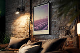 Paul Sinus Kunstdruck 40x60cm Lavender Season Lavendelfeld Sonnenuntergang Provence Violett Naturidylle