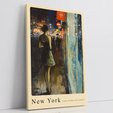 Paul Sinus Leinwandbild 60x90cm Leinwandbild New York City Nachtleben urbane Eleganz moderne Kunst geheimnisvolle Atmosphäre Lichter der Stadt