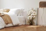 Paul Sinus 60x90cm Wandbild Blütenzauber in Beige – Exklusive Wohnkunst mit natürlicher Schönheit Blume