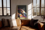 Paul Sinus Wandbild in 40x60cm Spectral Flow – minimalistisches Farbspiel in fließenden Kurven und schillernden Reflexionen für elegante Raumgestaltung