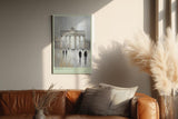 Paul Sinus Wandbild in 40x60cm Berlin Germany Brandenburger Tor in impressionistischem Stil mit Figuren in regennasser Straße