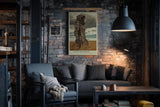 Paul Sinus Wandbild in 40x60cm Cosmic Wanderer – Astronautin in Getreidefeld unter wolkenverhangenem Himmel