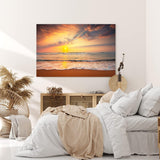 Paul Sinus Wandbild 120x80cm Sonnenuntergang über den Meer Strand Himmel
