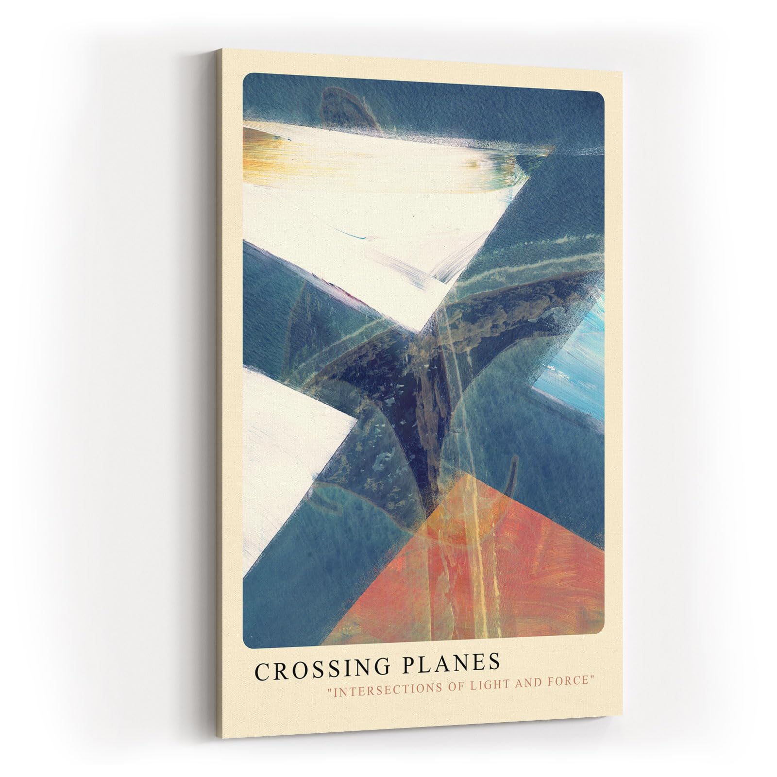 Paul Sinus Kunstdruck 40x60cm Crossing Planes Blau Licht Fläche Abstrakt Schnittpunkt Bewegung