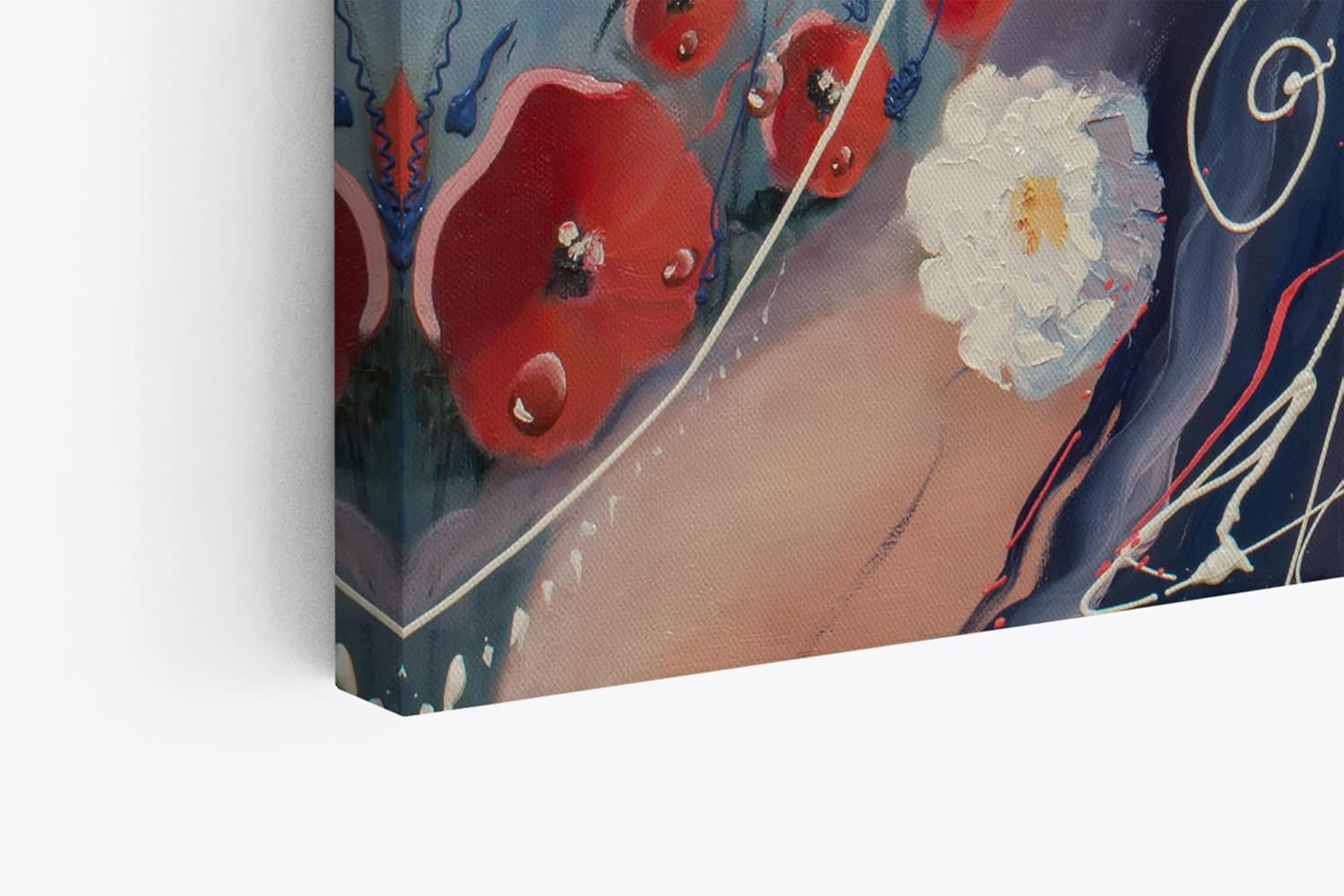Paul Sinus Wandbild 120x80cm Junge Frau Porträt Kunstvoll Feminin Schönheit Blumen